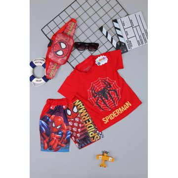 Đồ bộ siêu nhân người nhện Spider man - tặng túi đeo chéo - túi bao tử