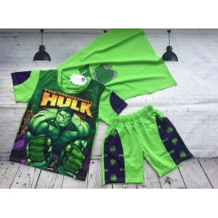 Bộ áo thun Hulk đèn cảm ứng cho bé trai