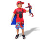Đồ siêu nhân in 3D hình người nhện kèm choàng và nón cho bé trai từ 11kg - 28kg