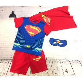 Đồ siêu nhân Superman cơ bắp màu xanh