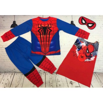 Đồ siêu nhân tay dài in 3D người nhện Spiderman bé trai từ 11kg - 28kg