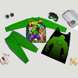 Bộ hóa trang siêu nhân người khổng lồ Hulk 3D comic - tặng áo choàng và mặt nạ
