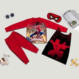 Bộ hóa trang siêu nhân Nhện Spiderman 3D comic - tặng áo choàng và mặt nạ